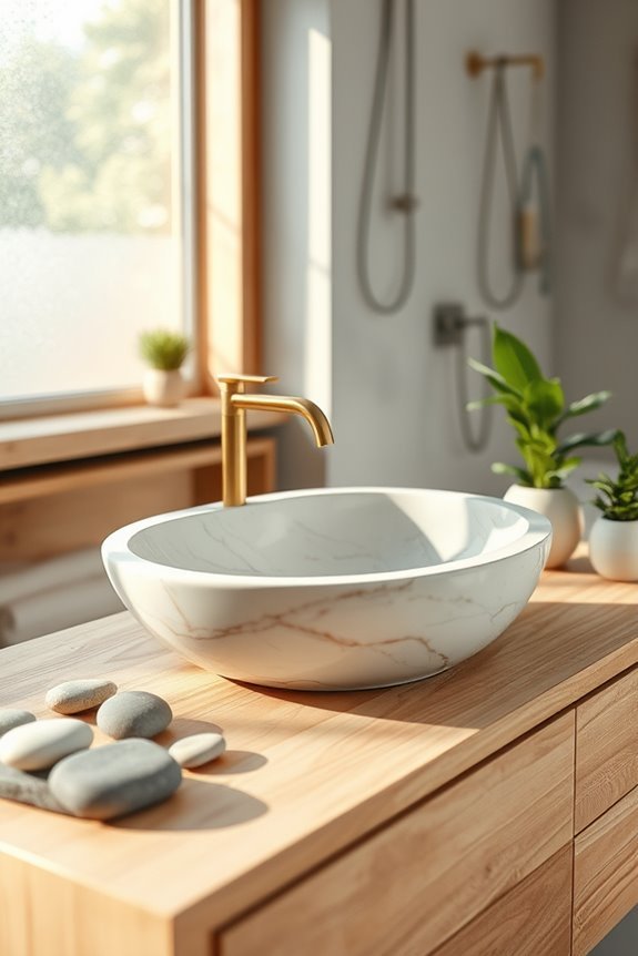 natural stone sink aesthetics