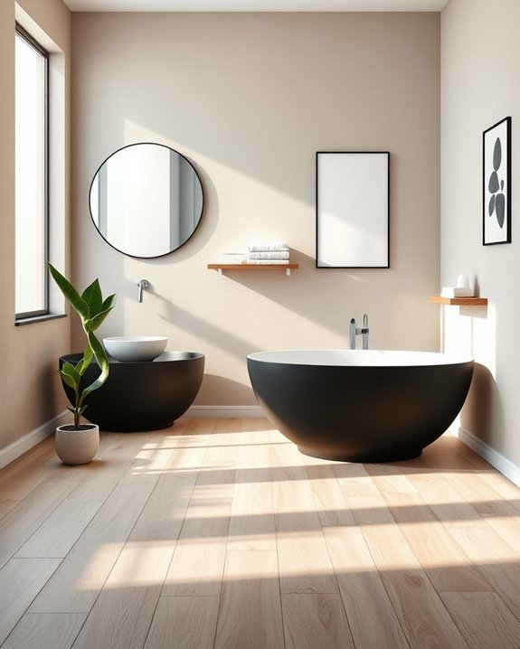 natural wood bathroom decor