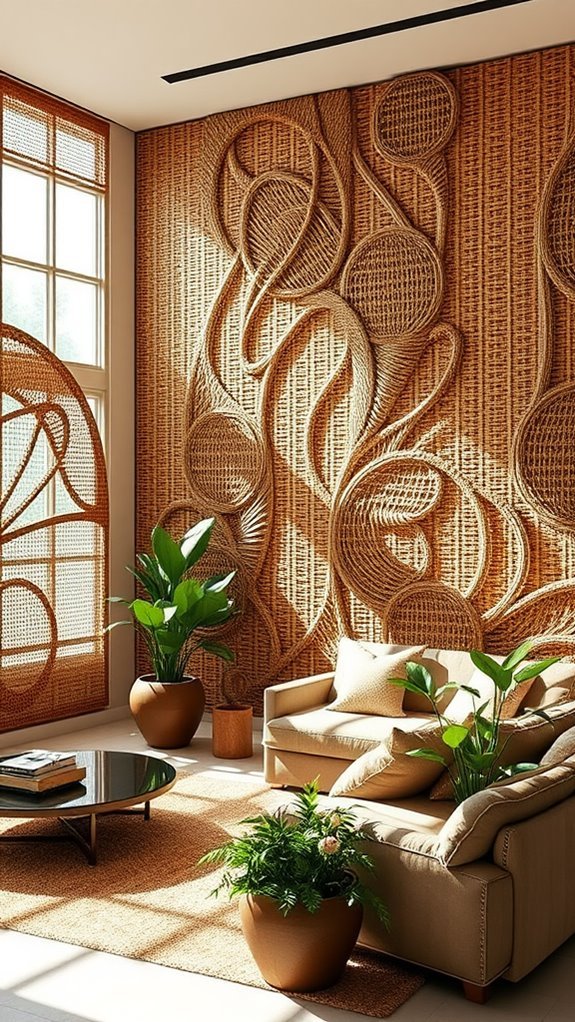 natural woven wall decor