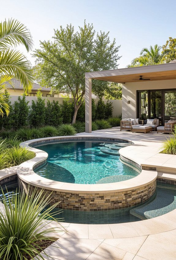 naturalistic freeform pool retreat