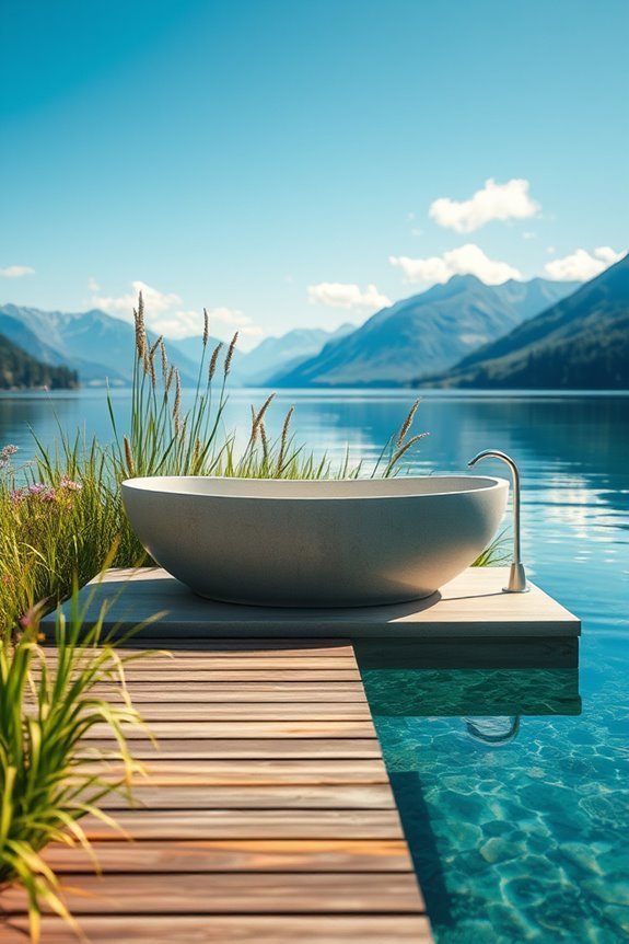 nature immersive floating tub experience