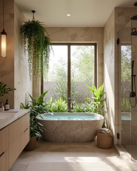 nature inspired bathroom retreat