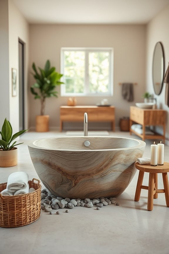 nature inspired bathroom tranquility