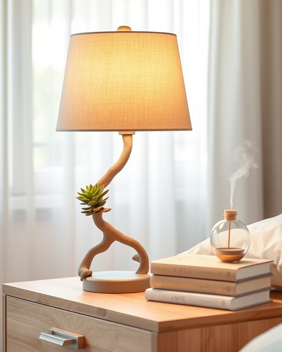 nature inspired bedside aesthetics