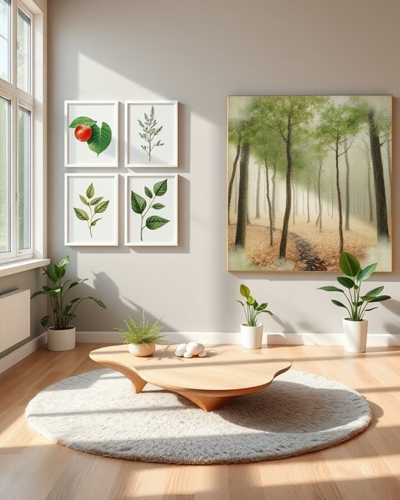nature inspired calming decor