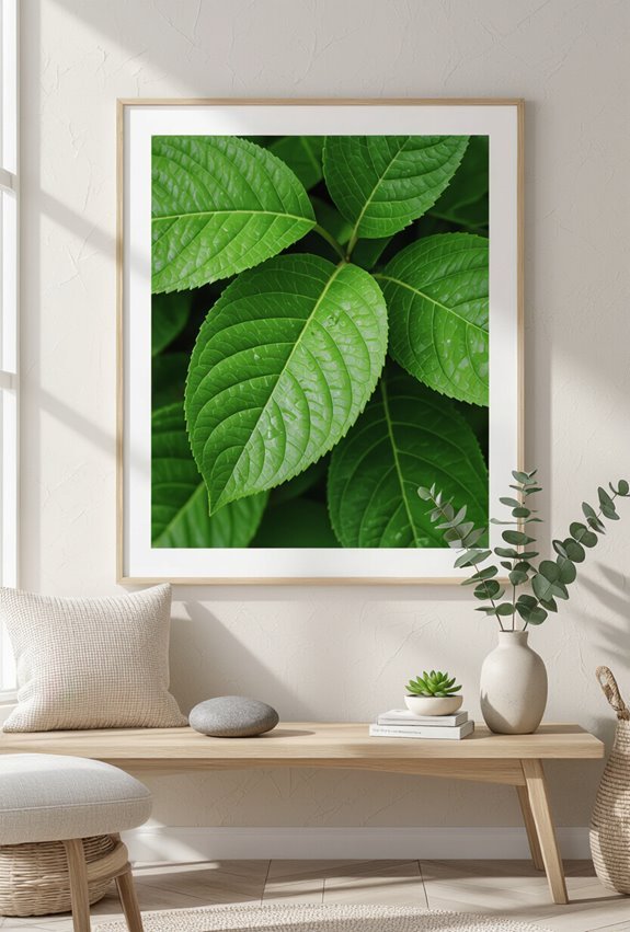 nature inspired calming indoor art