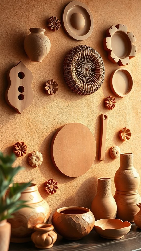 nature inspired clay decor