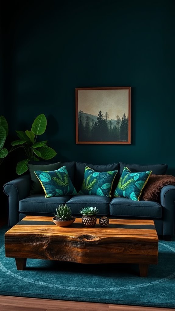 nature inspired dark teal