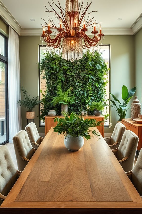 nature inspired dining decor