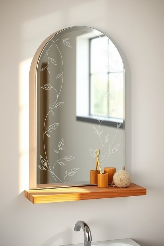 nature inspired etched mirrors