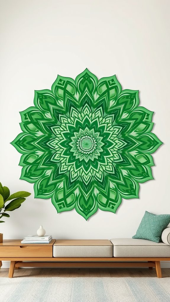 nature inspired green mandalas