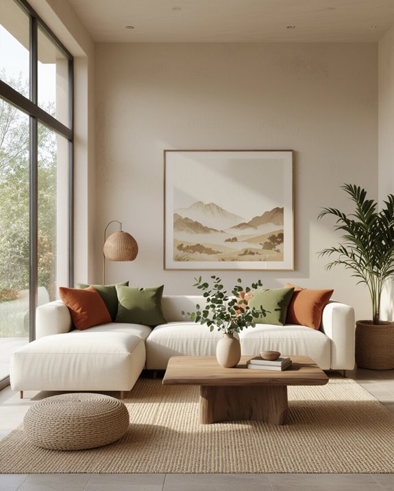 nature inspired living room oasis
