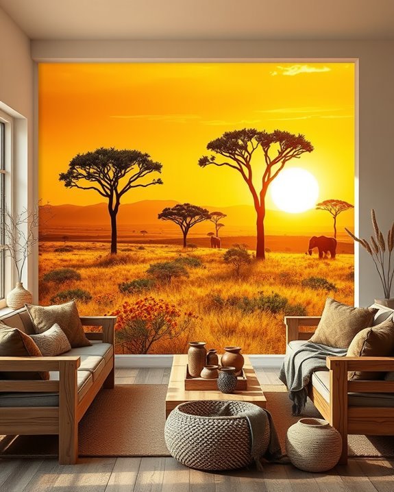 nature inspired mural decor