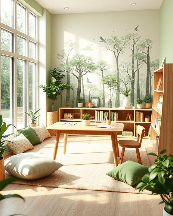nature inspired study environment