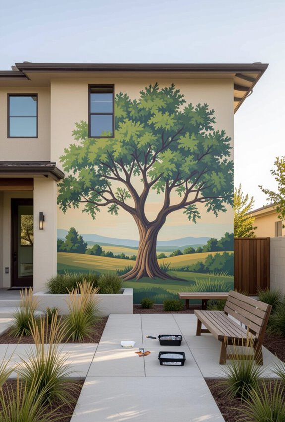 nature themed facade mural guidance