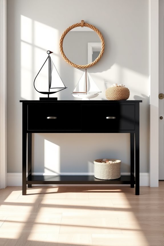 nautical coastal entryway decor
