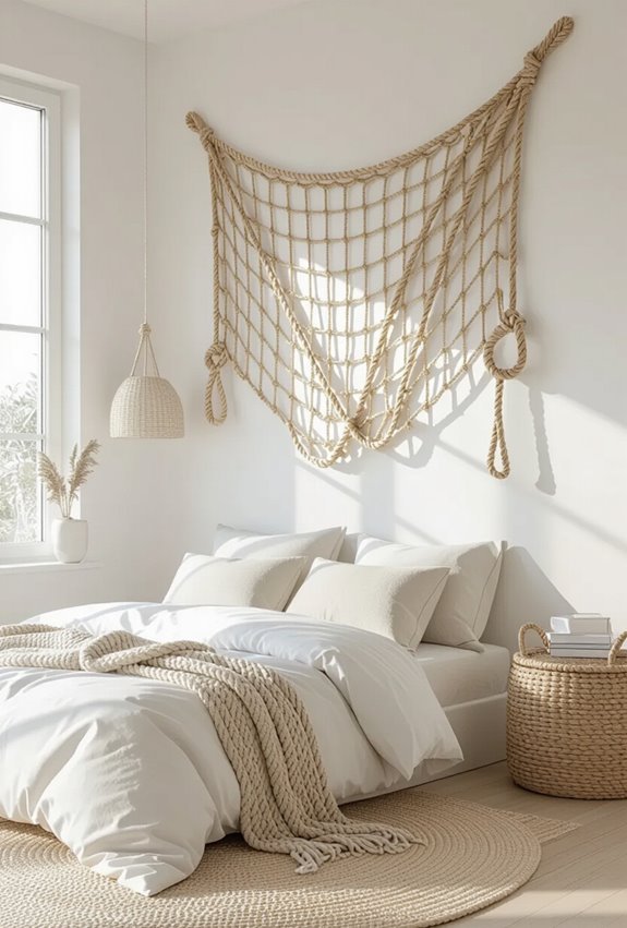 nautical knotted netting decor