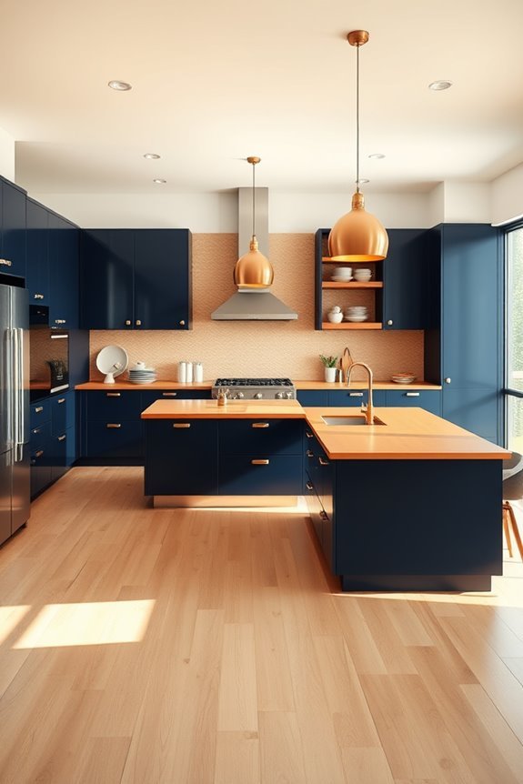 navy and tan sophistication