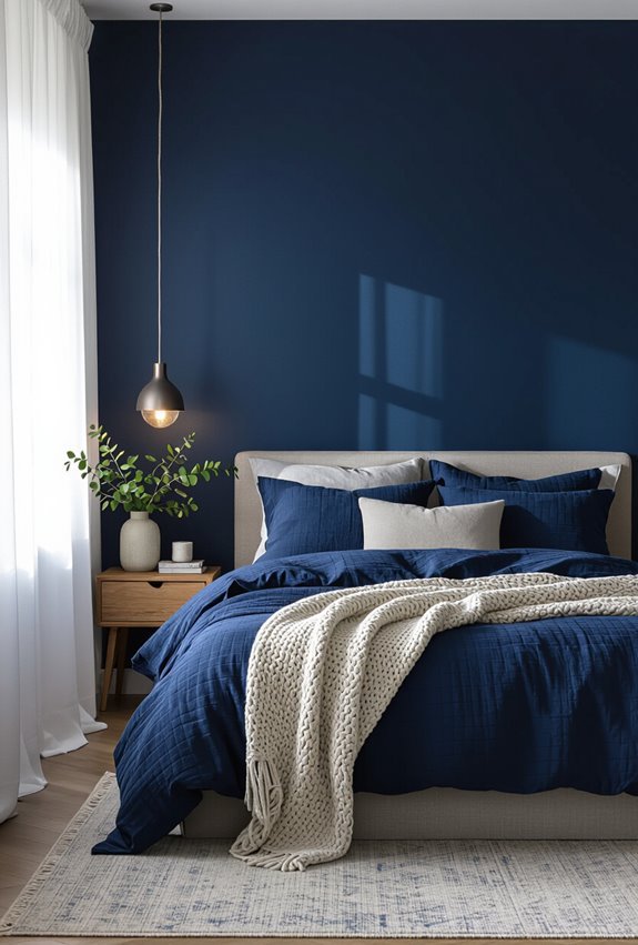 navy blue cozy intimate retreat