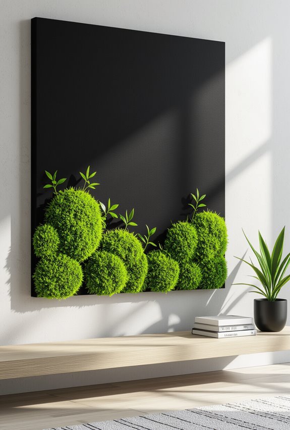 neon moss on blackcanvas