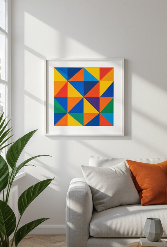 neon tessellated chromatic squareframes