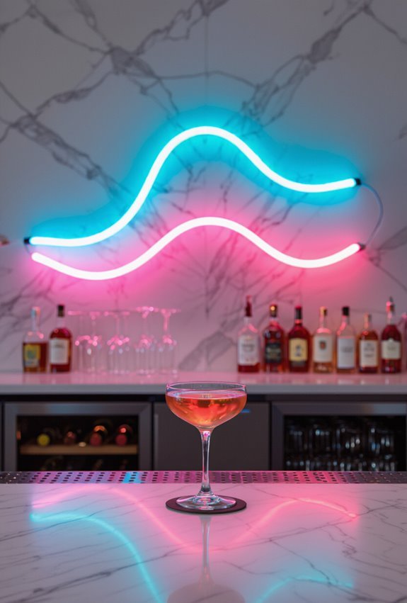 neon typography gradient ambiance