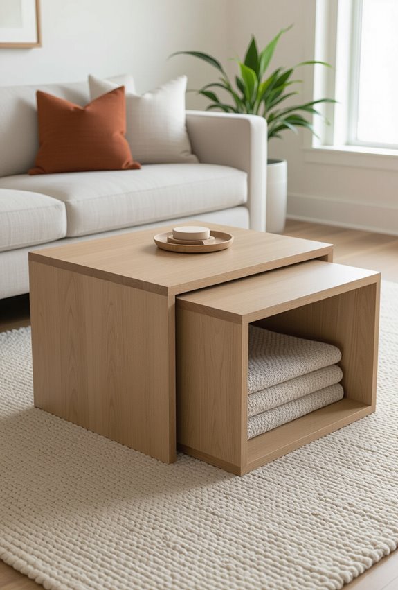 nesting tables with storage