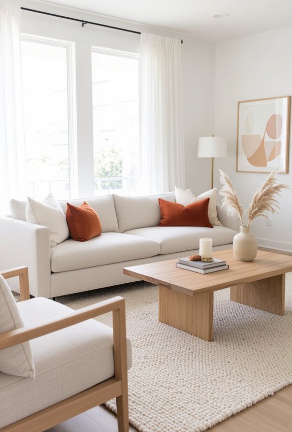 neutral base warm accents