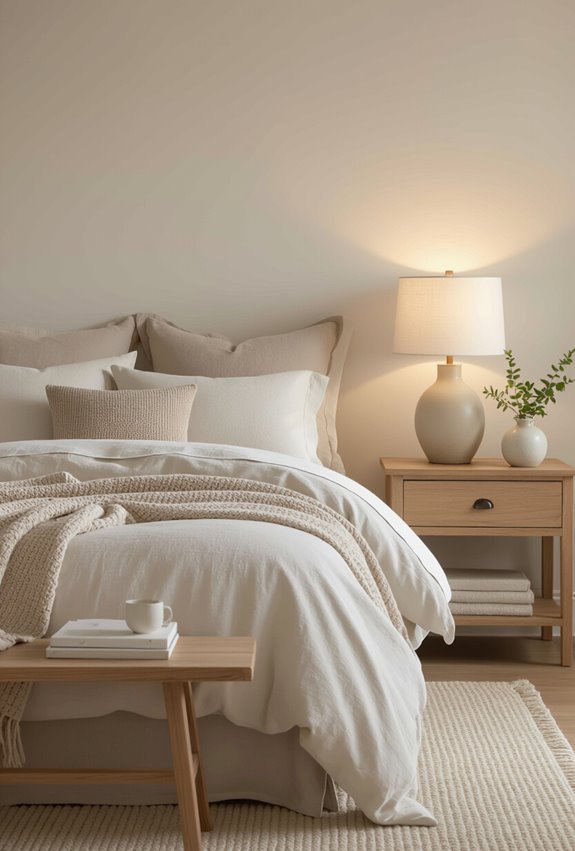 neutral grays with linen