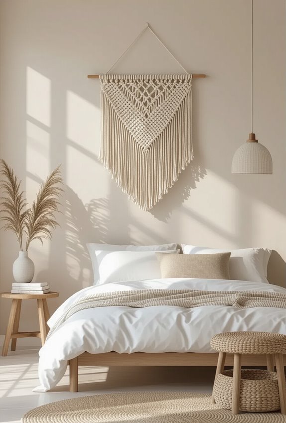 neutral macram adds cozy texture