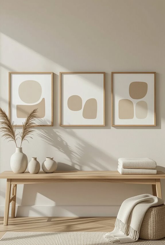 neutral matte framed print grid
