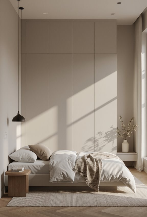 neutral streamlined minimalist cupboards