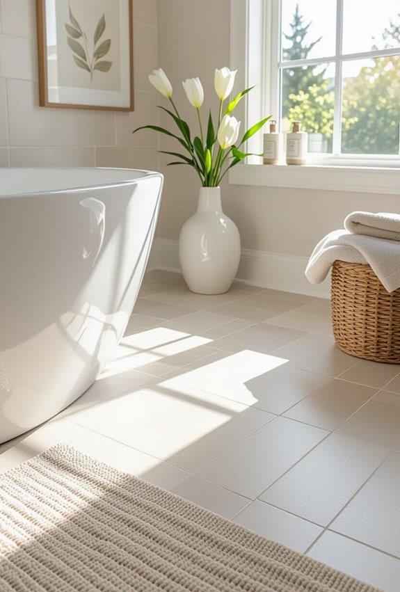 neutral textured resale friendly tiles