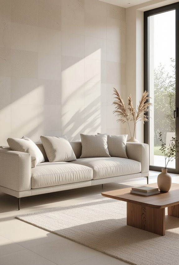 neutral tiles for cozy calm