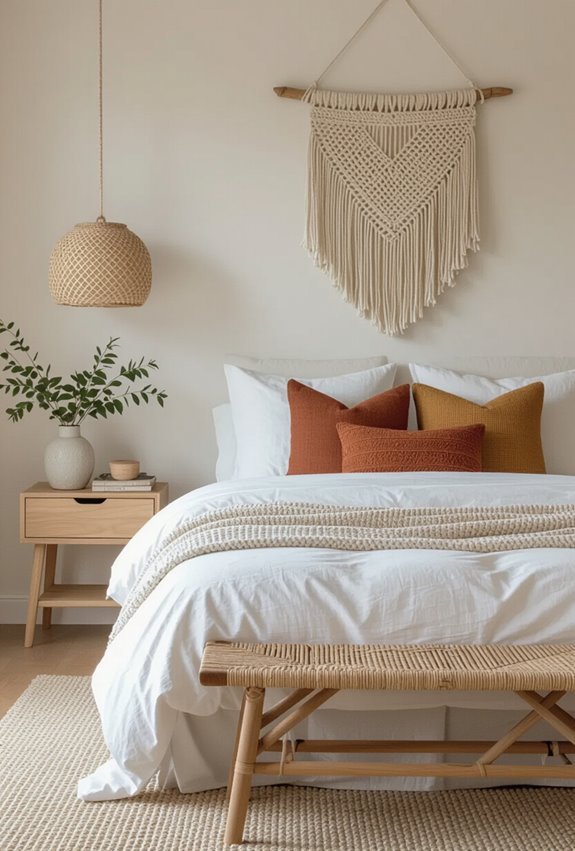 neutral walls bold boho