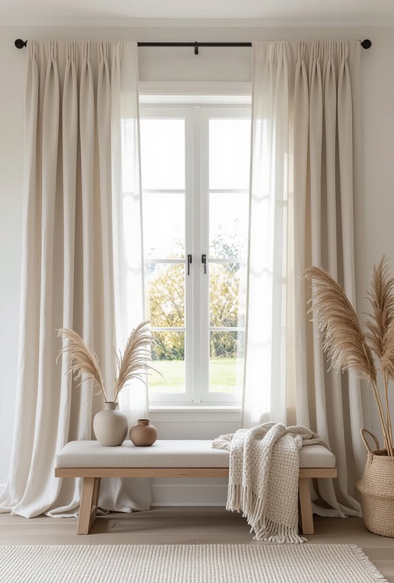 neutral window treatments for calm