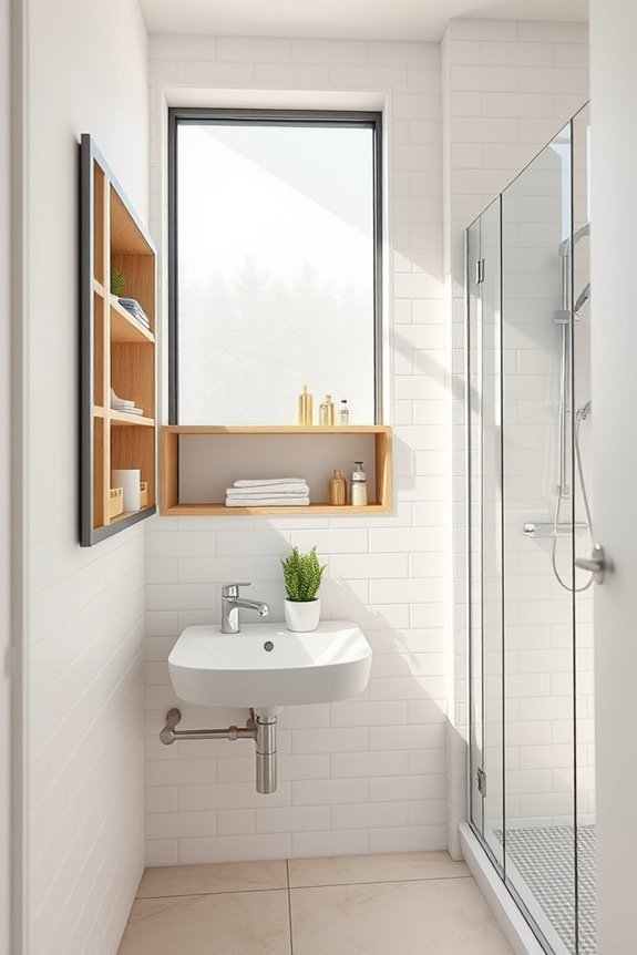 niche shelving for bathrooms