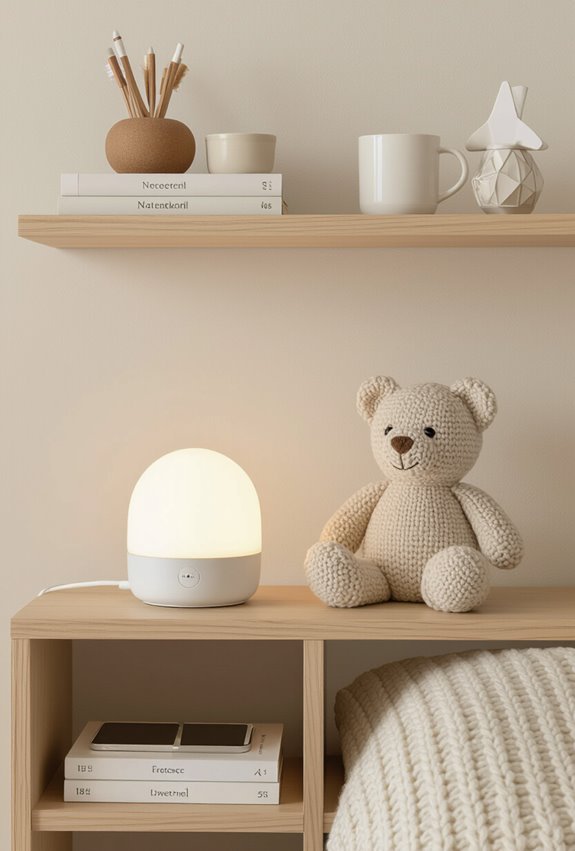 nightlight and charging shelf