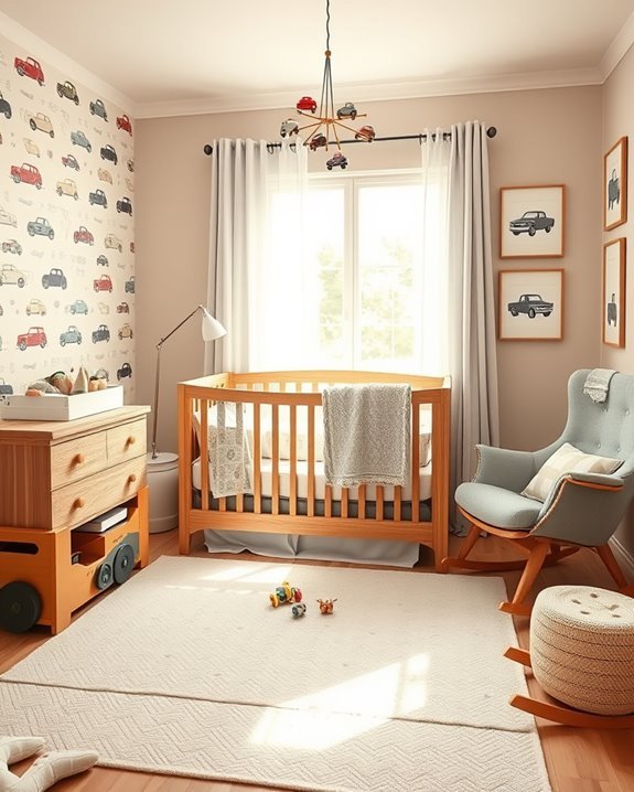 nostalgic automotive nursery decor
