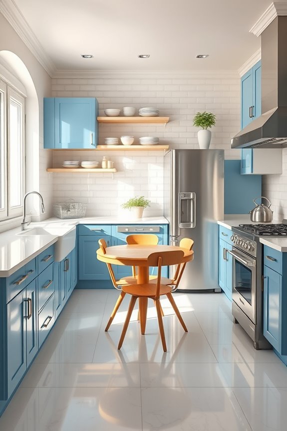 nostalgic blue and white