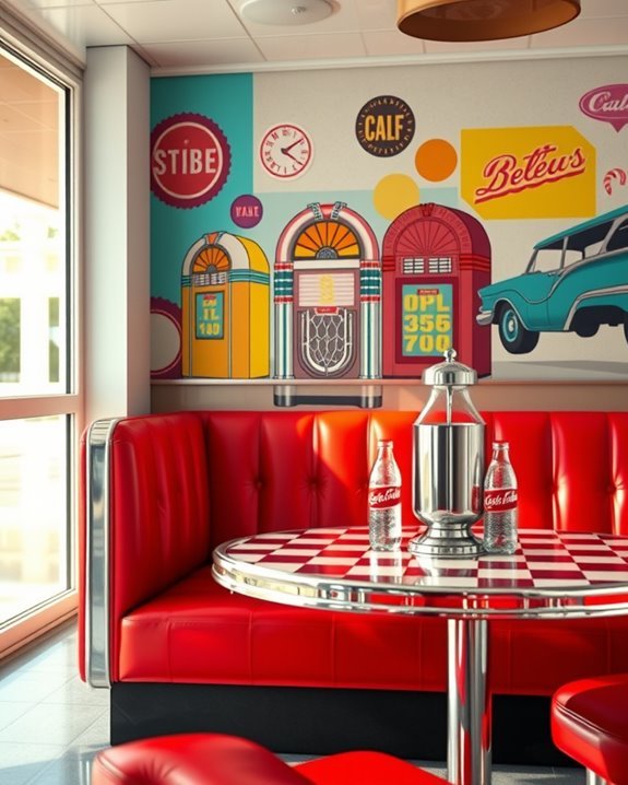 nostalgic retro diner decor