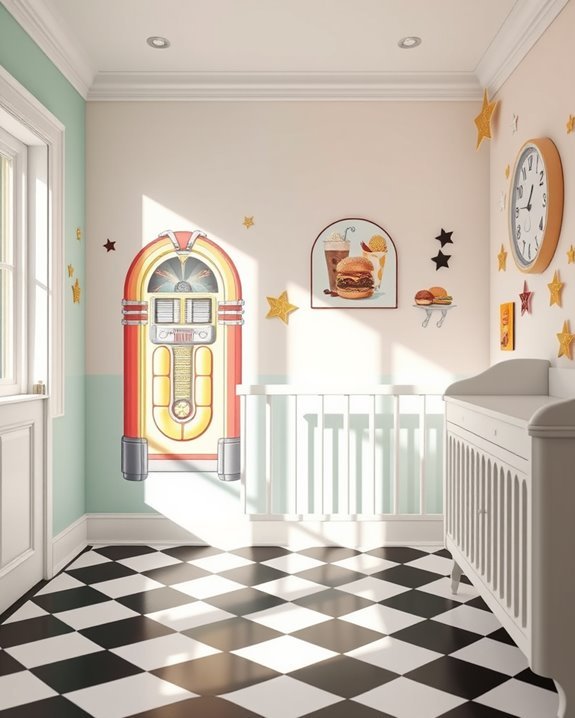 nostalgic retro diner decor