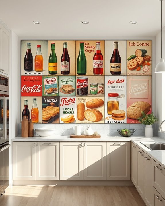 nostalgic retro food prints