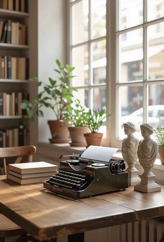 nostalgic typewriters and bookends