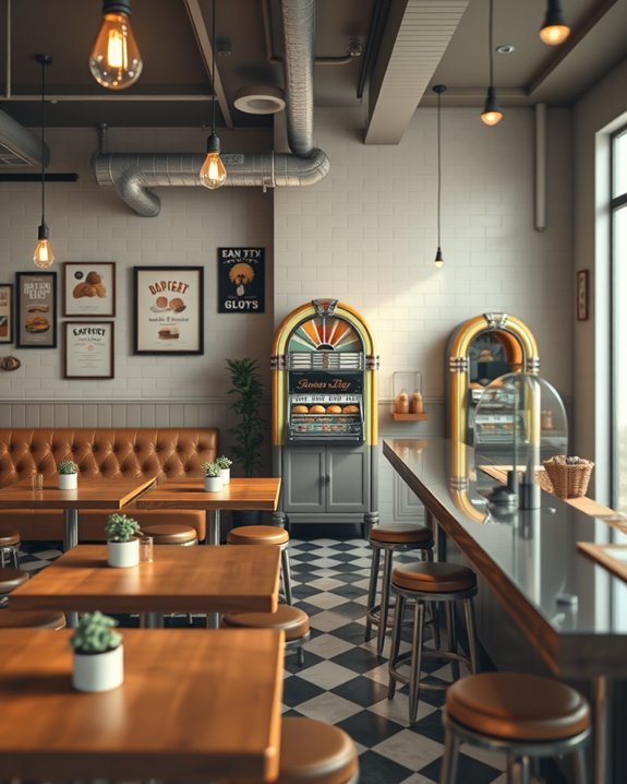 nostalgic vintage burger decor