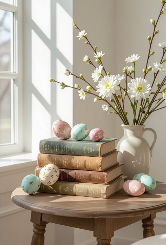 nostalgic vintage easter bookdisplay