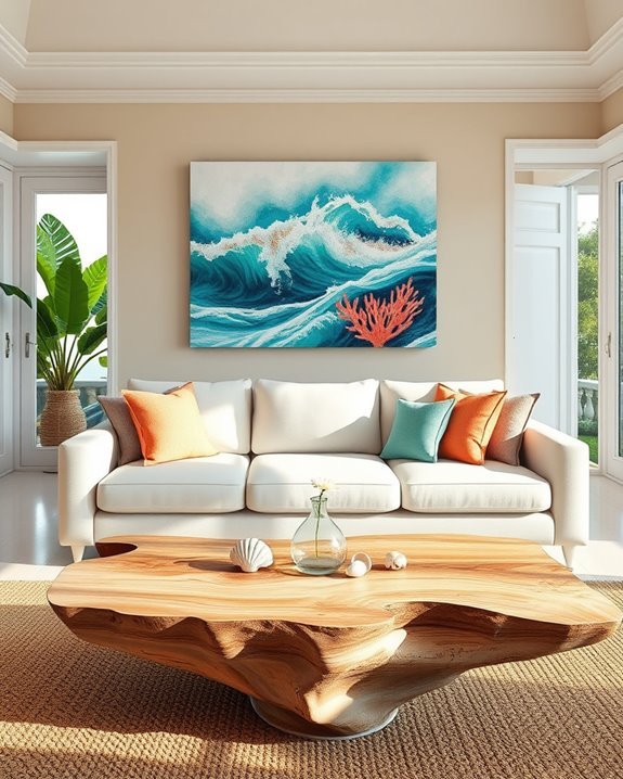 ocean themed vibrant artwork