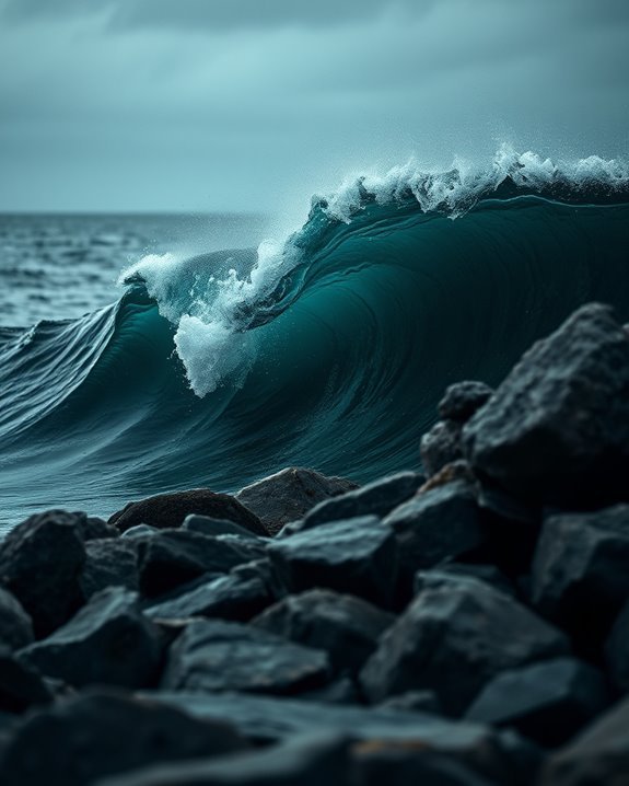 oceanic textures evoke tranquility