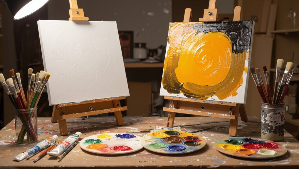 oil over acrylic techniques