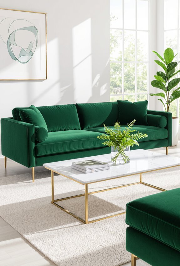 olive walls gold accents